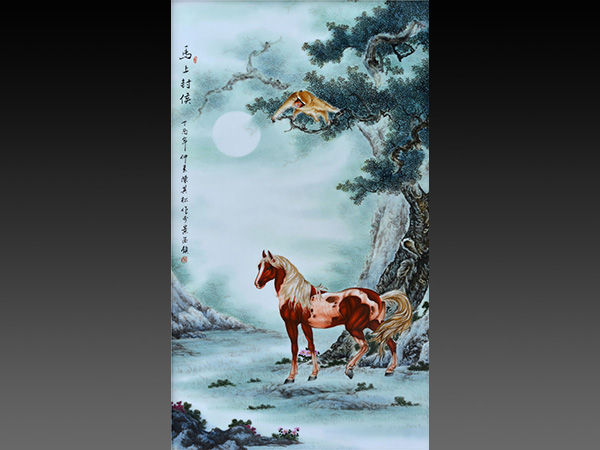 二尺六寸瓷板画，早年3，8万收藏